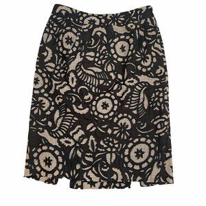 Diane Von Furstenburg Cougarette Floral Knee Length Skirt Sz 12